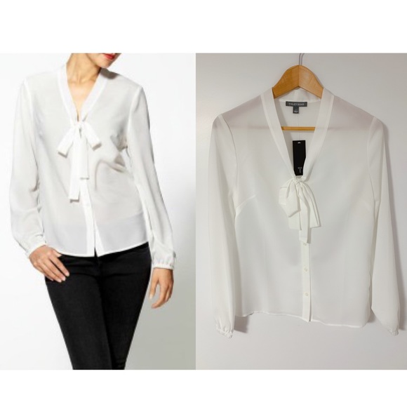 Tinley Road Tops - Tinley Road White Shirt With Bow